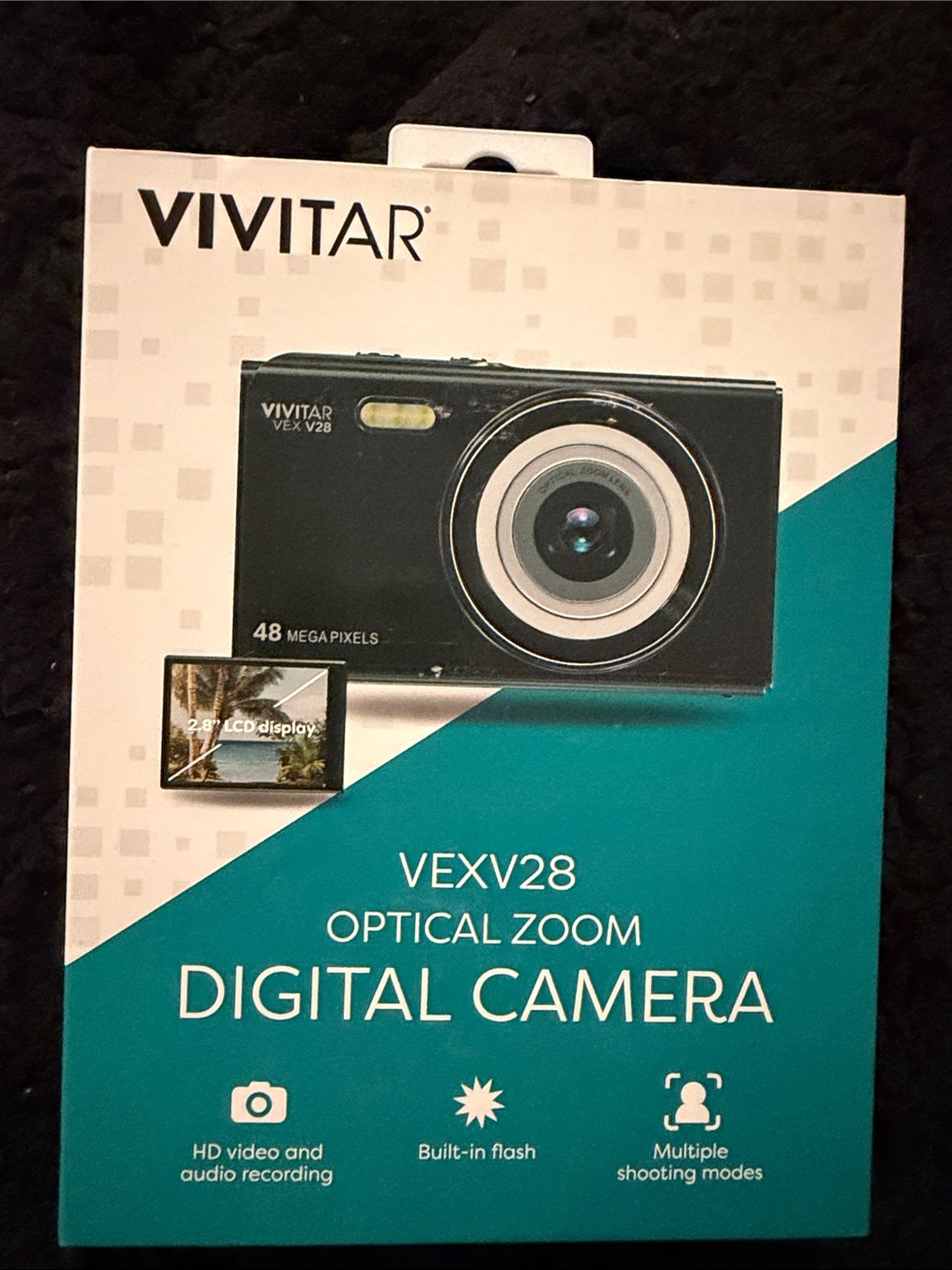 Vivitar VEXV28 Black Digital Camera with Optical Zoom